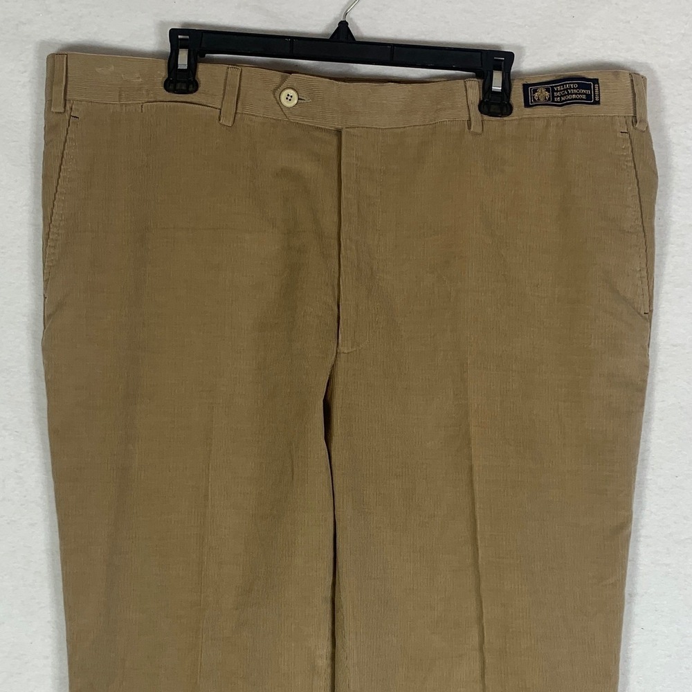 Peter Millar Duca Visconti‎ Trousers Mens 42 Tan Corduroy Dress Pants Italian - Picture 3 of 11